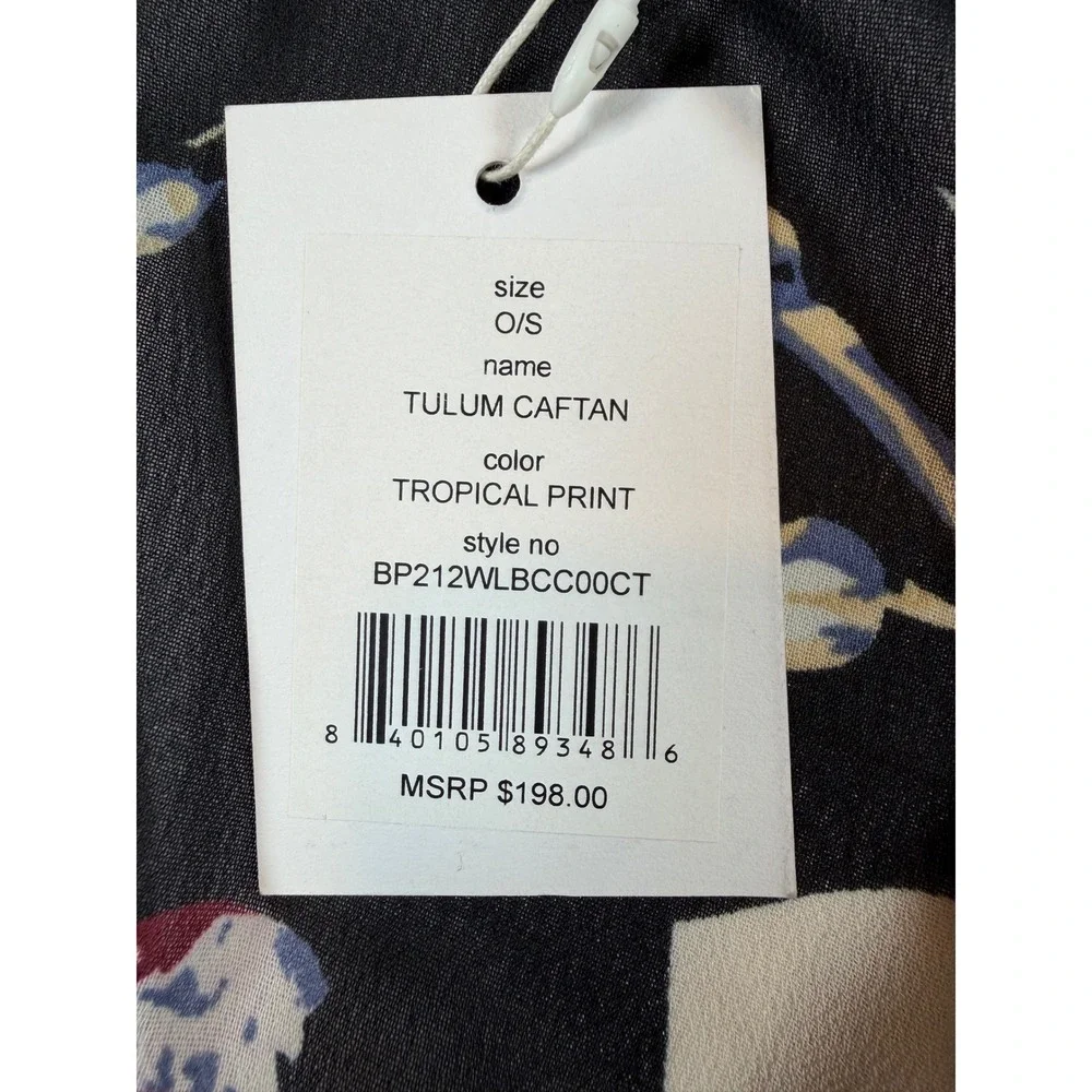 NWT Walter Baker Women's Floral Tulum Kaftan Robe Swim Cover Up, Size O/S